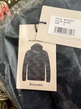 NWT Peter Millar Hoodie in Blue Camo